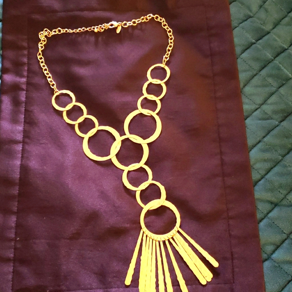 Chico's gold circles necklace